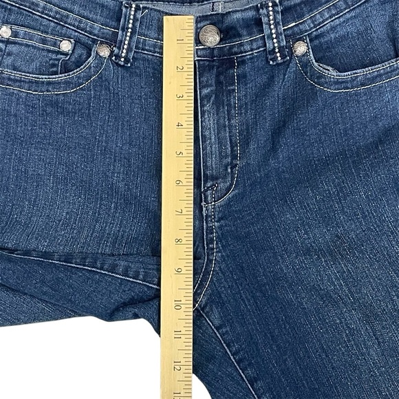 Style & Co. Denim Jeans Barely Boot Dark Wash Rhinestones Women’s Size 10 - Picture 9 of 13